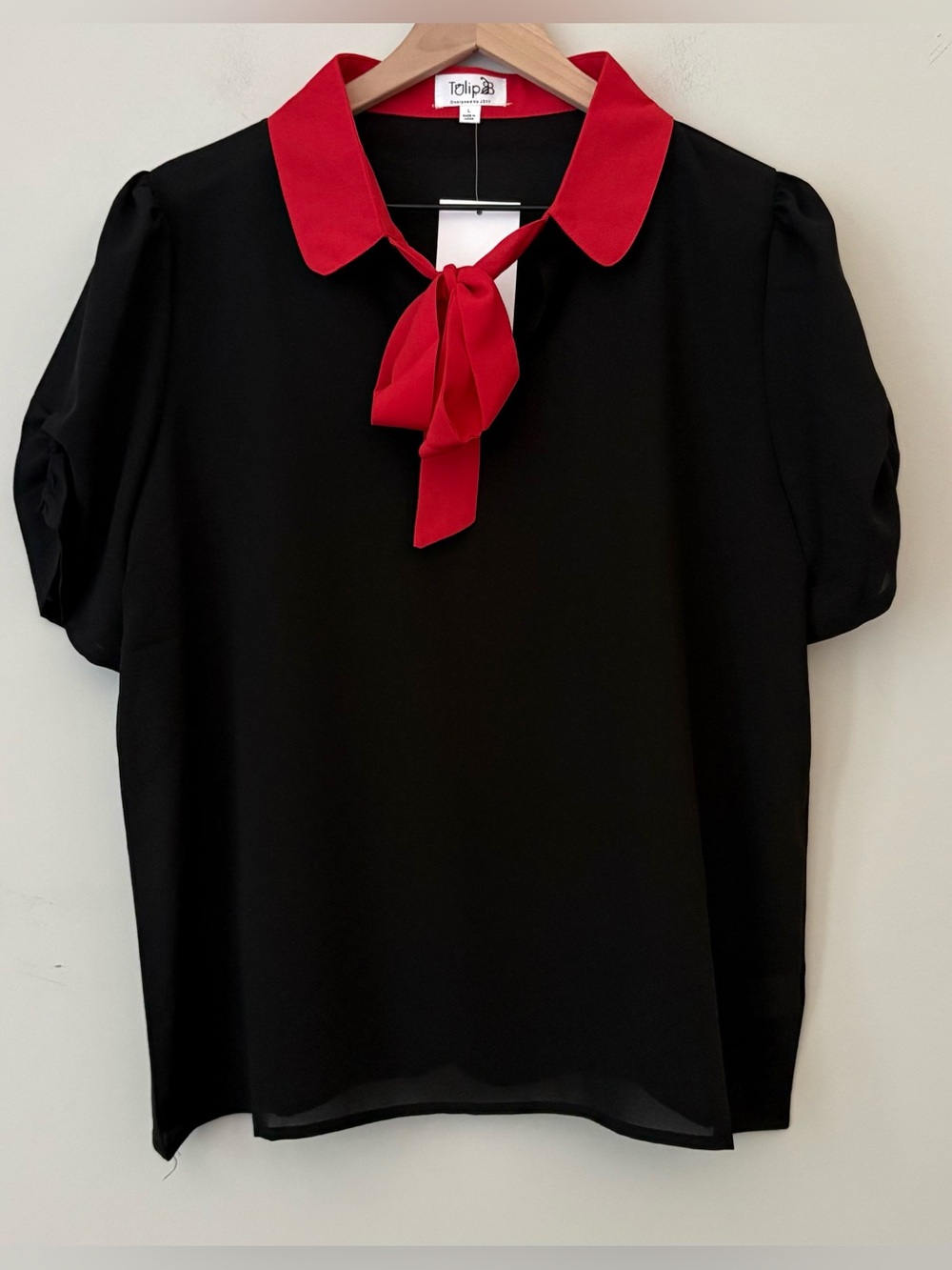 Tulip B Semi Sheer Black Top